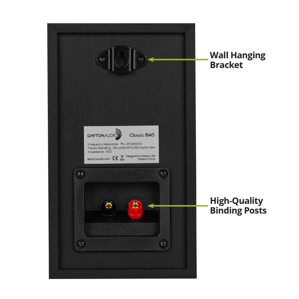 Main product image for Dayton Audio Classic B40 Bookshelf Speaker Pair Black300-250